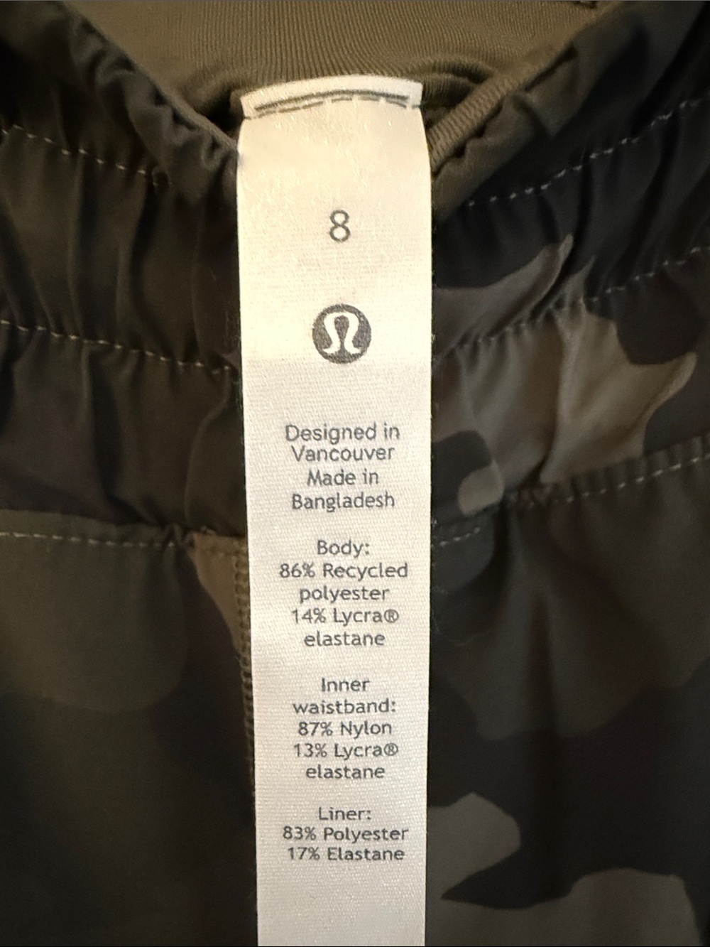lululemon athletica Olive and Black Camo Athletic Shorts - Picture 2 of 4